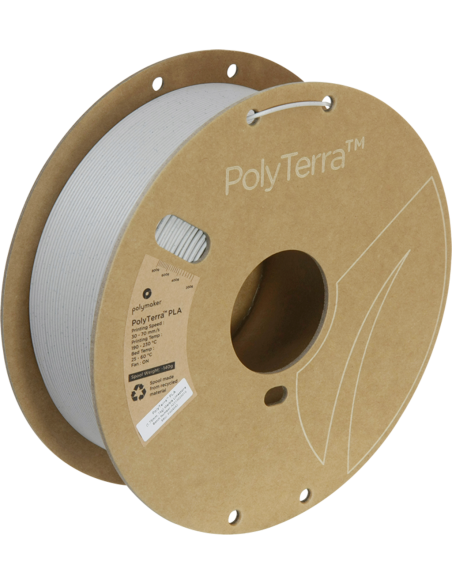 Polymaker PolyTerra PLA : 3D-Druck Filament : 1,75 mm (1Kg) : Limestone Marble Grey