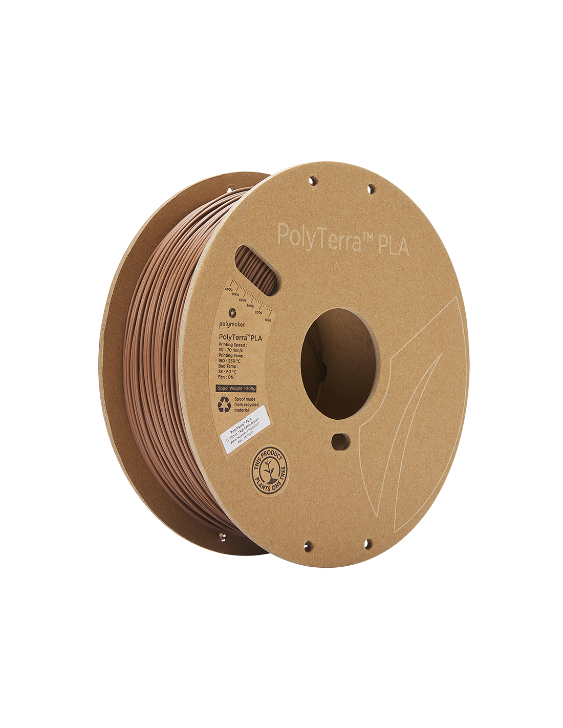 Polymaker PolyTerra PLA | 3D Printing Filament | 1,75 mm (1Kg) | Brown