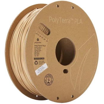 Polymaker PolyTerra PLA : Filament pour impression 3D : 1,75 mm (1Kg) : Brun cacahuète