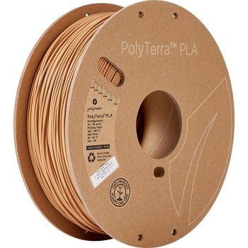 Polymaker PolyTerra PLA : Filamento para impressão 3D : 1,75 mm (1Kg) : Castanho madeira