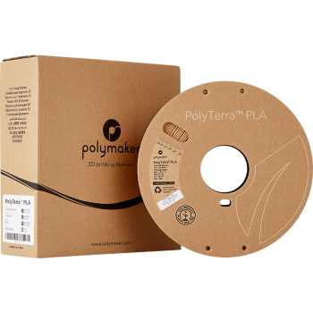 Polymaker PolyTerra PLA : Filamento para impressão 3D : 1,75 mm (1Kg) : Castanho madeira