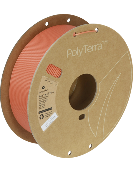 Polymaker PolyTerra PLA : Filamento para impressão 3D : 1,75 mm (1Kg) : Marble Brick Brown