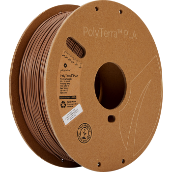 Polymaker PolyTerra PLA : Filamento para impressão 3D : 1,75 mm (1Kg) : Castanho militar