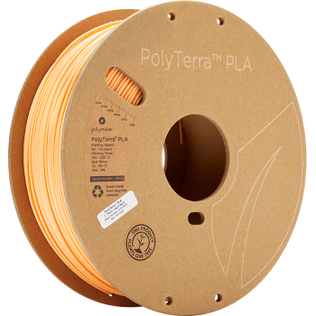 Polymaker PolyTerra PLA : Filamento para impressão 3D : 1,75 mm (1Kg) : Laranja Pêssego