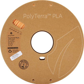 Polymaker PolyTerra PLA : Filamento para impressão 3D : 1,75 mm (1Kg) : Laranja Pêssego