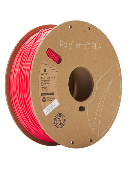 Polymaker PolyTerra PLA | Filamento para impressão 3D | 1,75 mm (1Kg) | Rosa