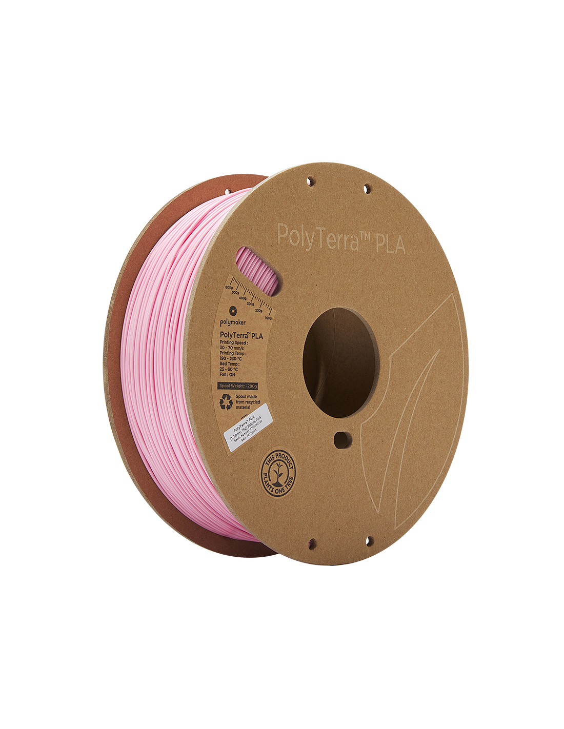 Polymaker PolyTerra PLA : 3D-Druck Filament : 1,75 mm (1Kg) : Pink Sakura