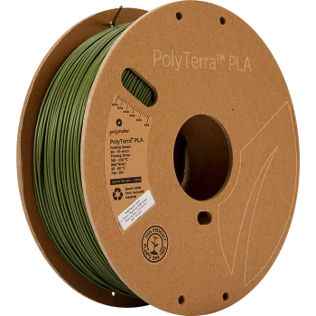 Polymaker PolyTerra PLA : Filament d'impression 3D : 1,75 mm (1Kg) : Vert foncé militaire