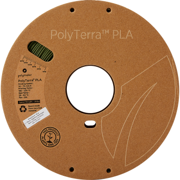 Polymaker PolyTerra PLA : Filament d'impression 3D : 1,75 mm (1Kg) : Vert foncé militaire