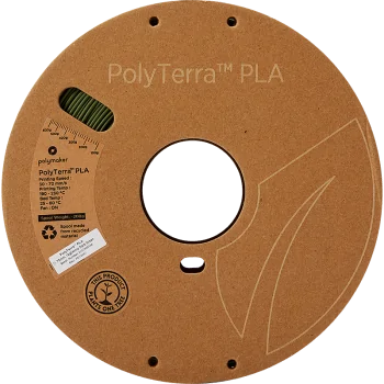 Polymaker PolyTerra PLA : Filament d'impression 3D : 1,75 mm (1Kg) : Vert foncé militaire