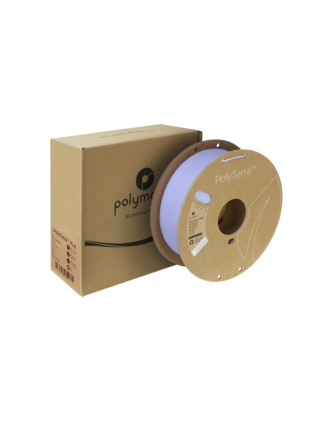 Polymaker PolyTerra PLA | 3D-Druck Filament | 1,75 mm (1Kg) | Veilchenblau