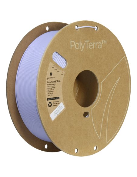 Polymaker PolyTerra PLA | Filamento para impressão 3D | 1,75 mm (1Kg) | Roxo pervinca