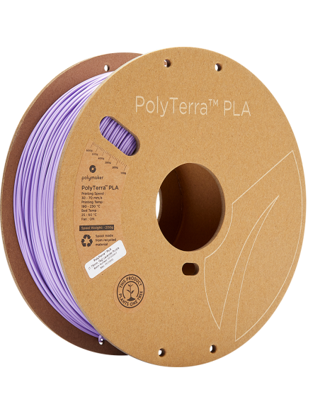 Polymaker PolyTerra PLA : Filament pour Impression 3D : 1,75 mm (1Kg) : Violet Lavande