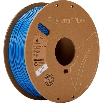 Polymaker PolyTerra PLA + : 3D-Druck Filament : 1,75 mm (1Kg) : Blau