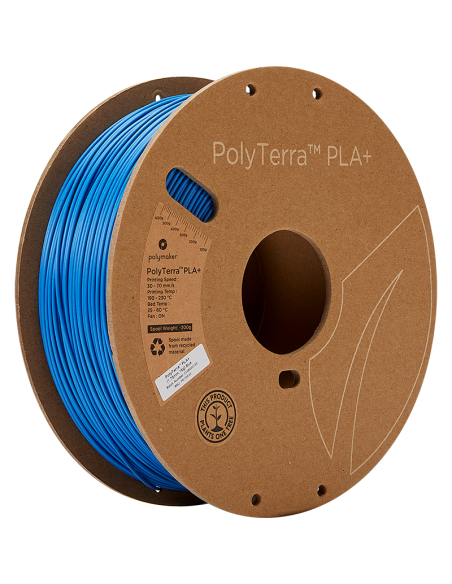 Polymaker PolyTerra PLA + | Filamento para impresión 3D | 1,75 mm (1Kg) | Azul