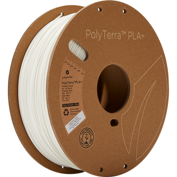 Polymaker PolyTerra PLA + | Filamento para impresión 3D | 1,75 mm (1Kg) | Blanco