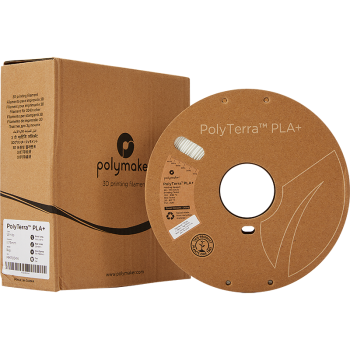 Polymaker PolyTerra PLA + : Filamento para impressão 3D : 1,75 mm (1Kg) : Branco