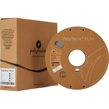 Polymaker PolyTerra PLA + | Filamento para impresión 3D | 1,75 mm (1Kg) | Gris