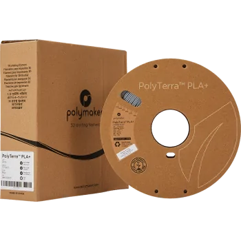 Polymaker PolyTerra PLA + | Filamento para impresión 3D | 1,75 mm (1Kg) | Gris