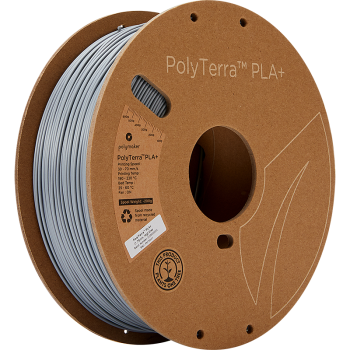 Polymaker PolyTerra PLA + : Filamento para impressão 3D : 1,75 mm (1Kg) : Cinzento