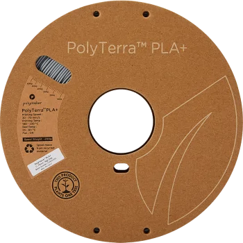 Polymaker PolyTerra PLA + | Filamento para impresión 3D | 1,75 mm (1Kg) | Gris