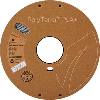 Polymaker PolyTerra PLA + : Filamento para impressão 3D : 1,75 mm (1Kg) : Cinzento