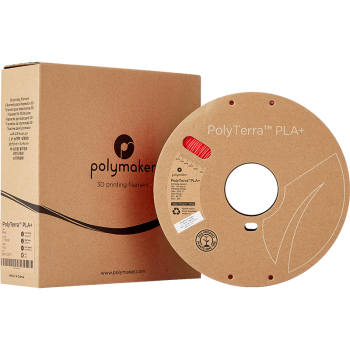 Polymaker PolyTerra PLA + | Filamento para impresión 3D | 1,75 mm (1Kg) | Rojo