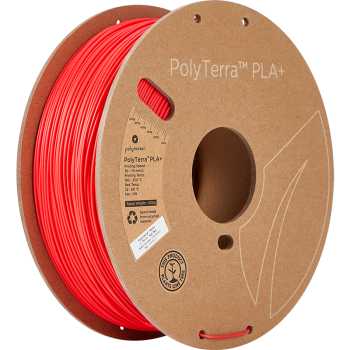 Polymaker PolyTerra PLA + : Filamento para impressão 3D : 1,75 mm (1Kg) : Vermelho