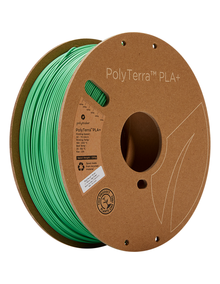 Polymaker PolyTerra PLA + : Filament pour impression 3D : 1,75 mm (1Kg) : Vert