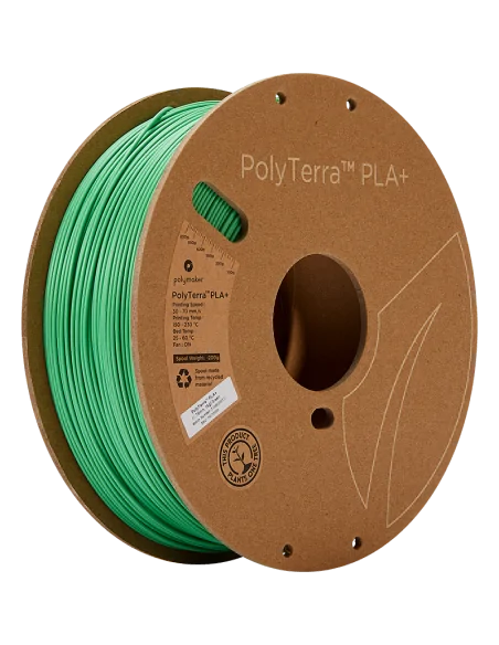 Polymaker PolyTerra PLA + : Filament pour impression 3D : 1,75 mm (1Kg) : Vert