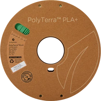 Polymaker PolyTerra PLA + : Filament pour impression 3D : 1,75 mm (1Kg) : Vert