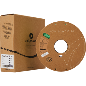 Polymaker PolyTerra PLA + : Filament pour impression 3D : 1,75 mm (1Kg) : Vert