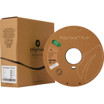 Polymaker PolyTerra PLA + : Filament pour impression 3D : 1,75 mm (1Kg) : Vert