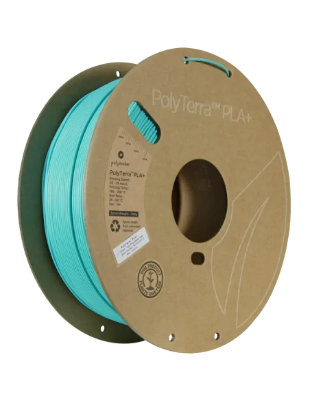 Polymaker PolyTerra PLA + : 3D printing filament : 1,75 mm (1Kg) : Turquoise blue