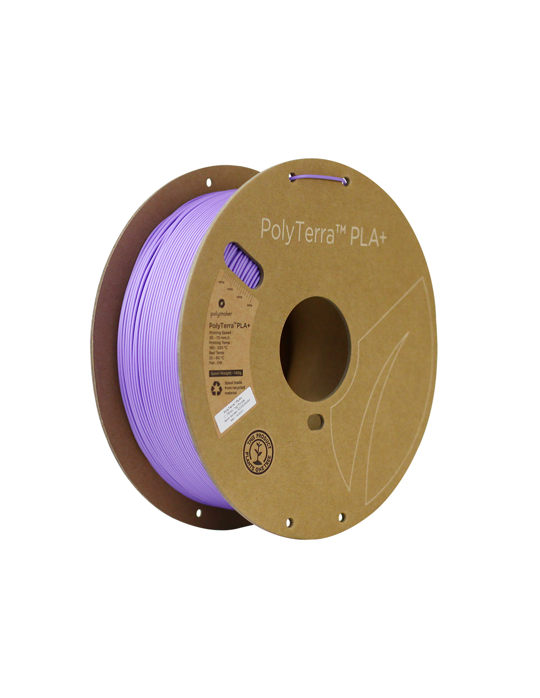 Polymaker PolyTerra PLA + | 3D-Druck Filament | 1,75 mm (1Kg) | Violett