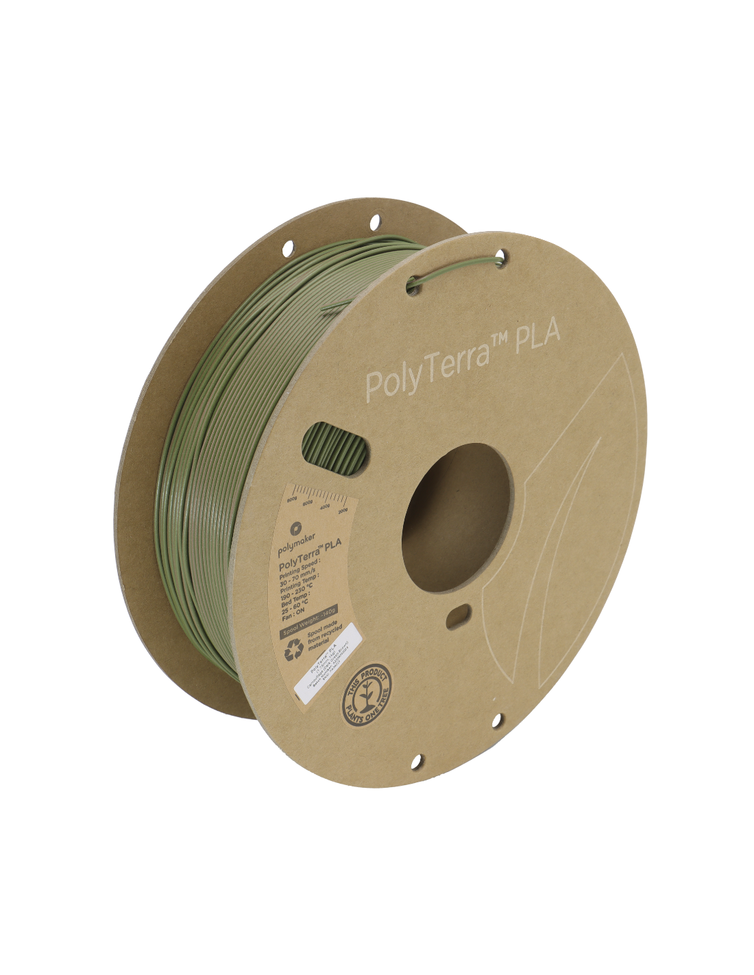 Polymaker Polyterra PLA Dual Color | Filamento para impresión 3D | 1,75 mm (1Kg) | Camuflaje (verde oscuro-marrón)