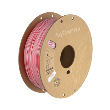 Polymaker Polyterra PLA Dual Colour : Filamento para impressão 3D : 1,75 mm (1Kg) : Flamingo (rosa-vermelho)