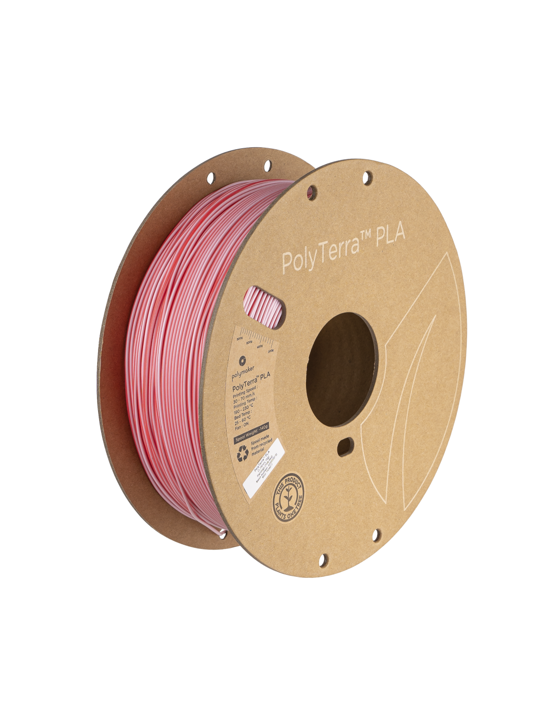 Polymaker Polyterra PLA Dual Color | Filamento para impresión 3D | 1,75 mm (1Kg) | Flamingo (rosa-rojo)