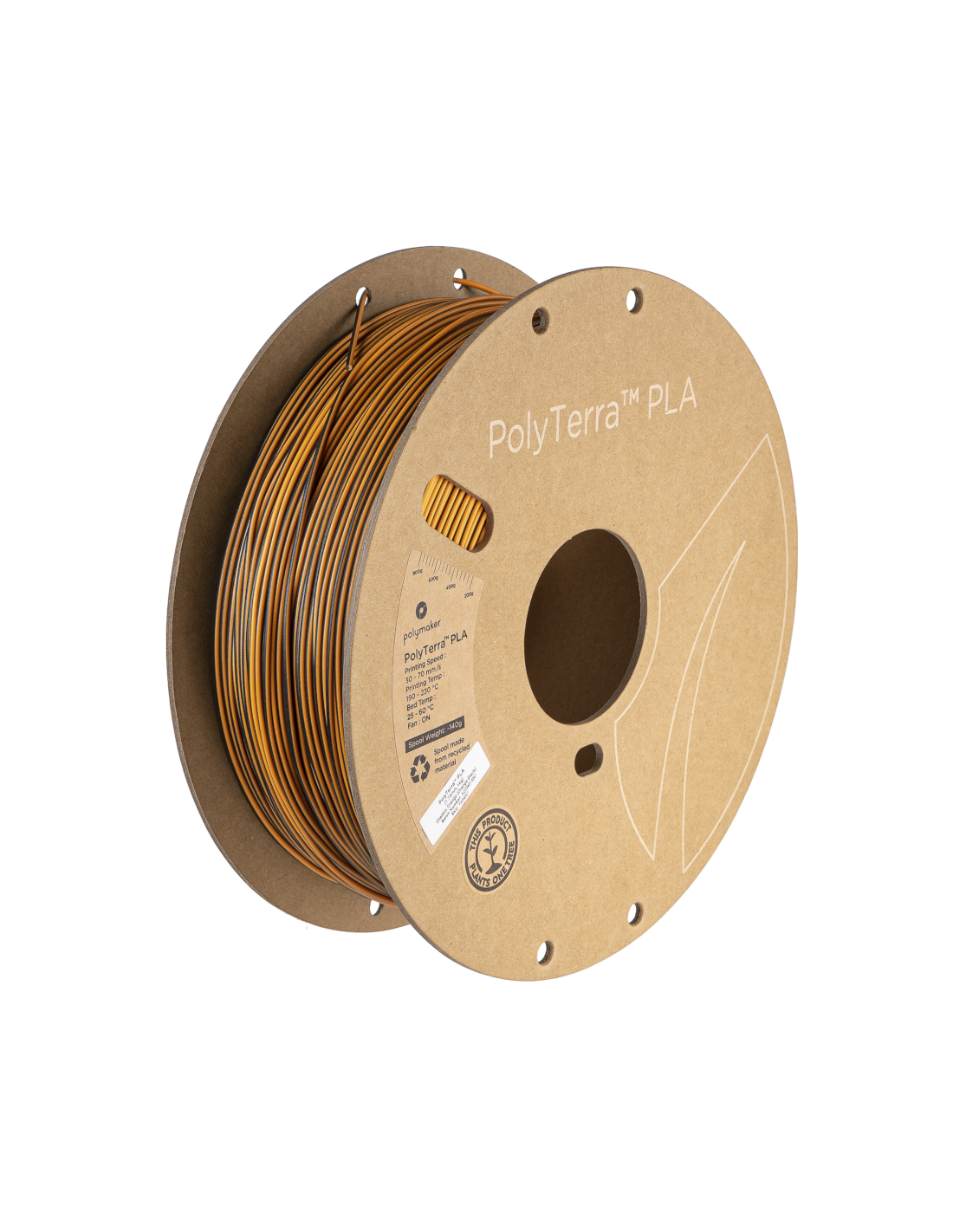 Polymaker Polyterra PLA Dual Color | 3D Printing Filament | 1,75 mm (1Kg) | Orange shade (orange-black)