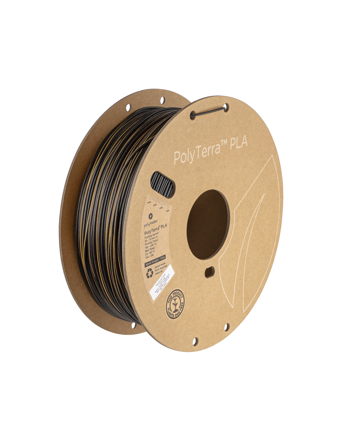 Polymaker Polyterra PLA Dual Color | 3D Printing Filament | 1.75 mm (1Kg) | Orange shade (orange-black)