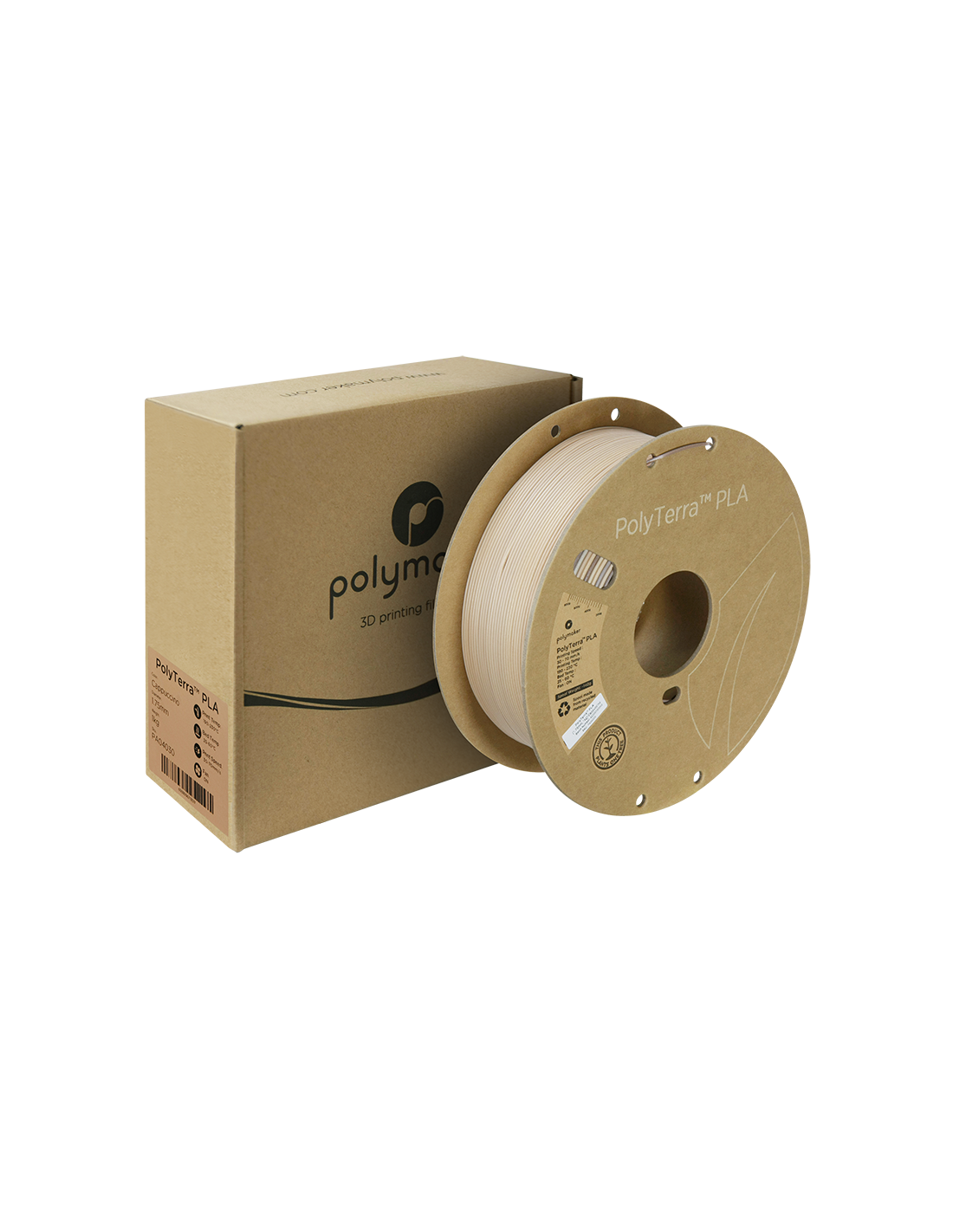 Polymaker Polyterra PLA Gradient | Filamento para impresión 3D | 1,75 mm (1Kg) | Beige Cappuccino