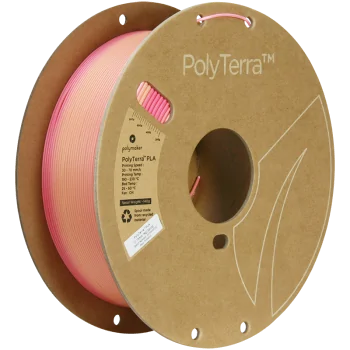 Polymaker Polyterra PLA Gradient : 3D-Druck Filament : 1,75 mm (1Kg) : Feder (rosa-pfirsich)