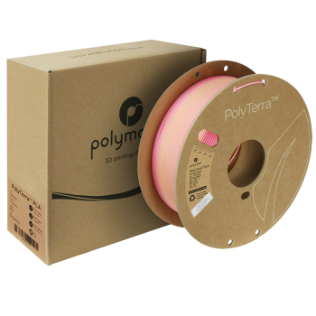 Polymaker Polyterra PLA Gradient : 3D-Druck Filament : 1,75 mm (1Kg) : Feder (rosa-pfirsich)