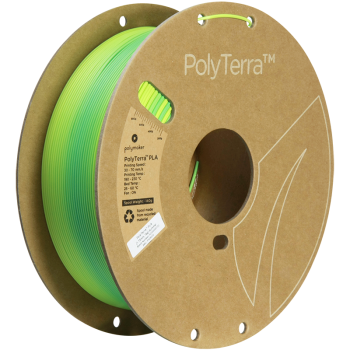 Polymaker Polyterra PLA Gradient : Filament pour Impression 3D : 1,75 mm (1Kg) : Eté (Jaune-bleu-turquoise)