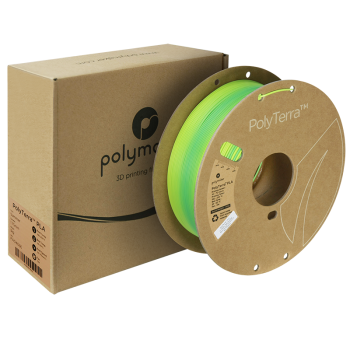 Polymaker Polyterra PLA Gradient : Filament pour Impression 3D : 1,75 mm (1Kg) : Eté (Jaune-bleu-turquoise)