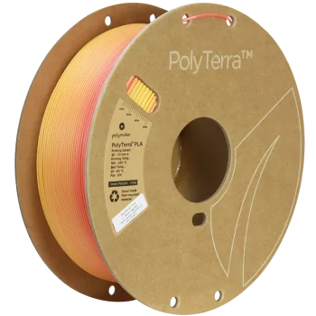 Polymaker Polyterra PLA Gradient : Filament pour Impression 3D : 1,75 mm (1Kg) : Automne (lave rouge-orange)