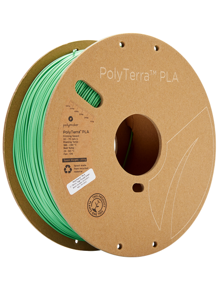 Polymaker PolyTerra PLA | Filamento para impresión 3D | 1,75 mm (1Kg) | Verde Forrest