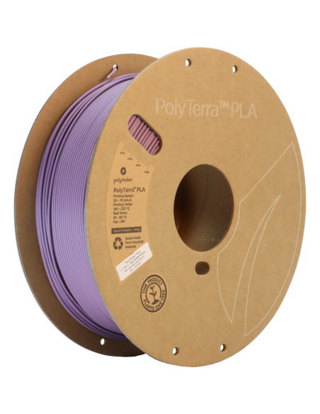 Polymaker PolyTerra PLA : Filamento para impressão 3D : 1,75 mm (1Kg) : Violeta opaco