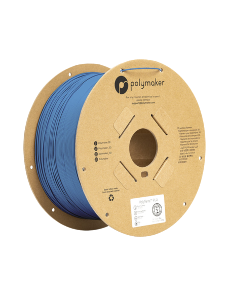 Polymaker PolyTerra PLA : Filamento para impressão 3D : 1,75 mm (3Kg) : Azul safira