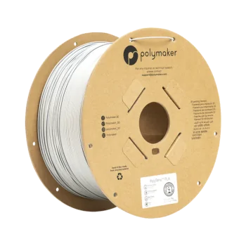 Polymaker PolyTerra PLA | Filamento para impresión 3D | 1,75 mm (3Kg) | Blanco Algodón